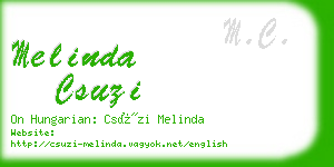 melinda csuzi business card